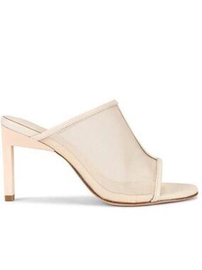 House of Harlow 1960 Cream Mesh High Heel Mules